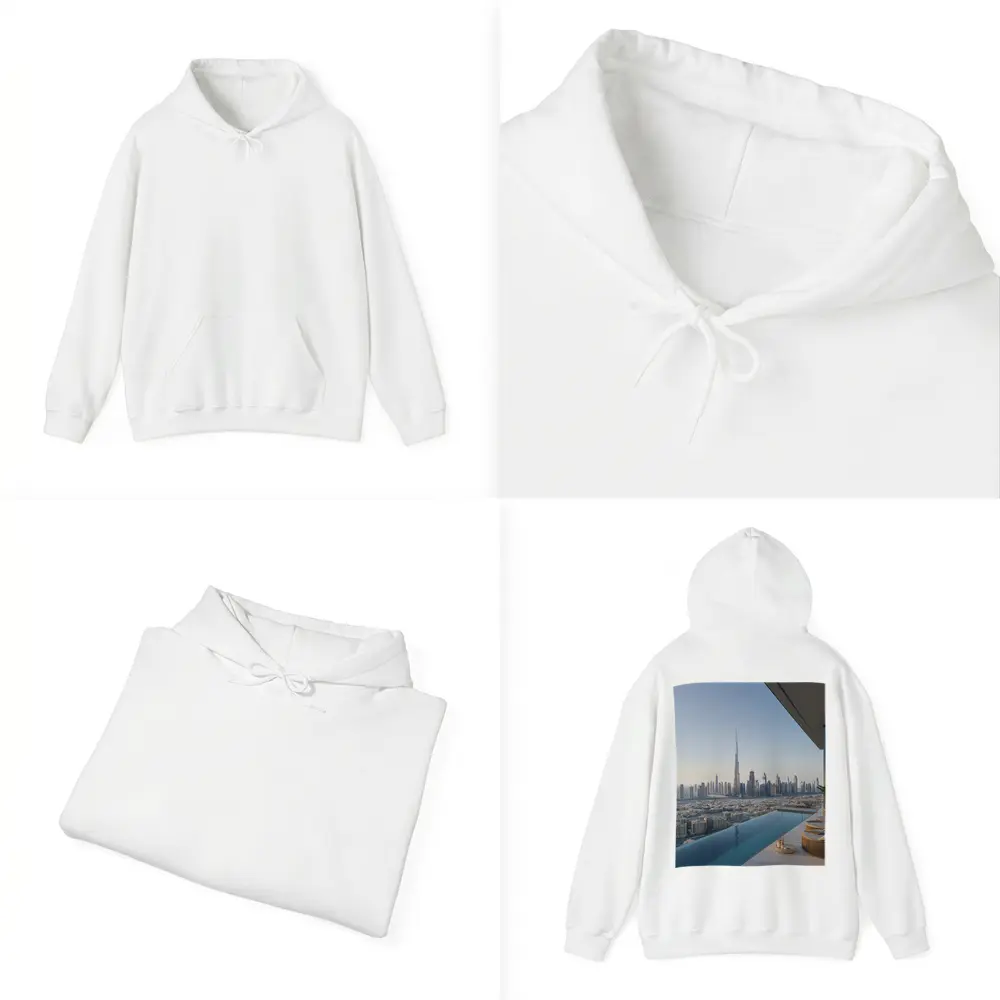 Dubai Skyline Burj Khalifa Infinity Pool View – Hoodies