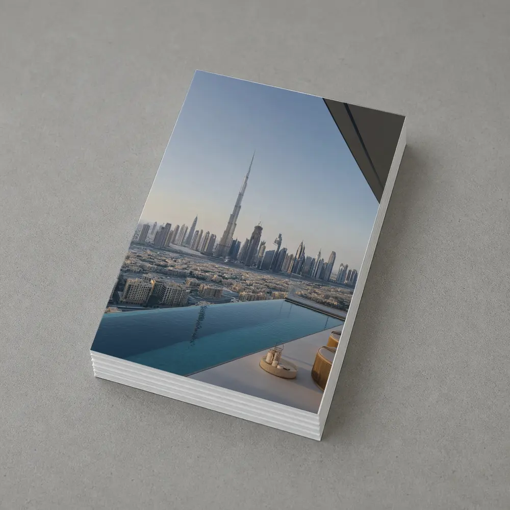 Dubai Skyline Burj Khalifa Infinity Pool View – Postcards