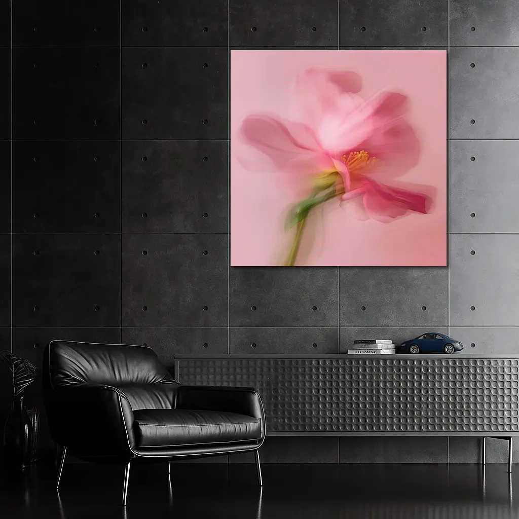 Pink Cosmos Flower Soft Blur Art – Wall Art
