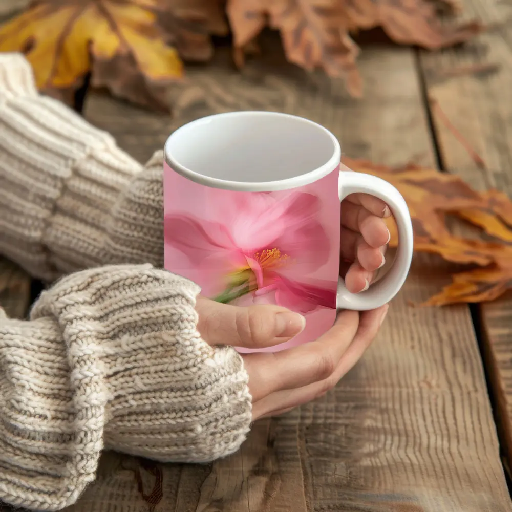 Pink Cosmos Flower Soft Blur Art – Mugs