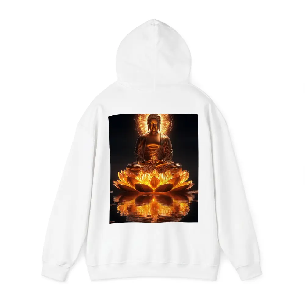 Golden Buddha Lotus Flower Dark Reflection – Hoodies