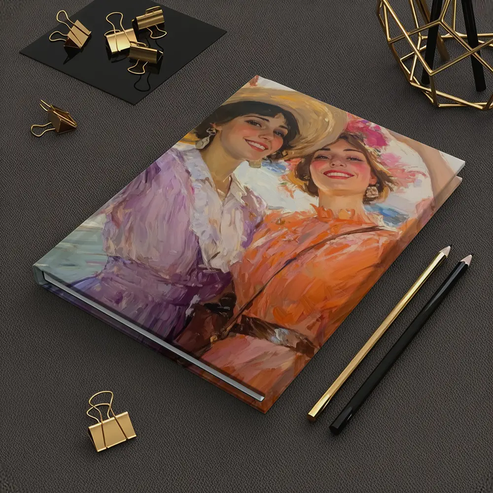 Two Women Dancing Impressionist Oil Painting – Notebooks