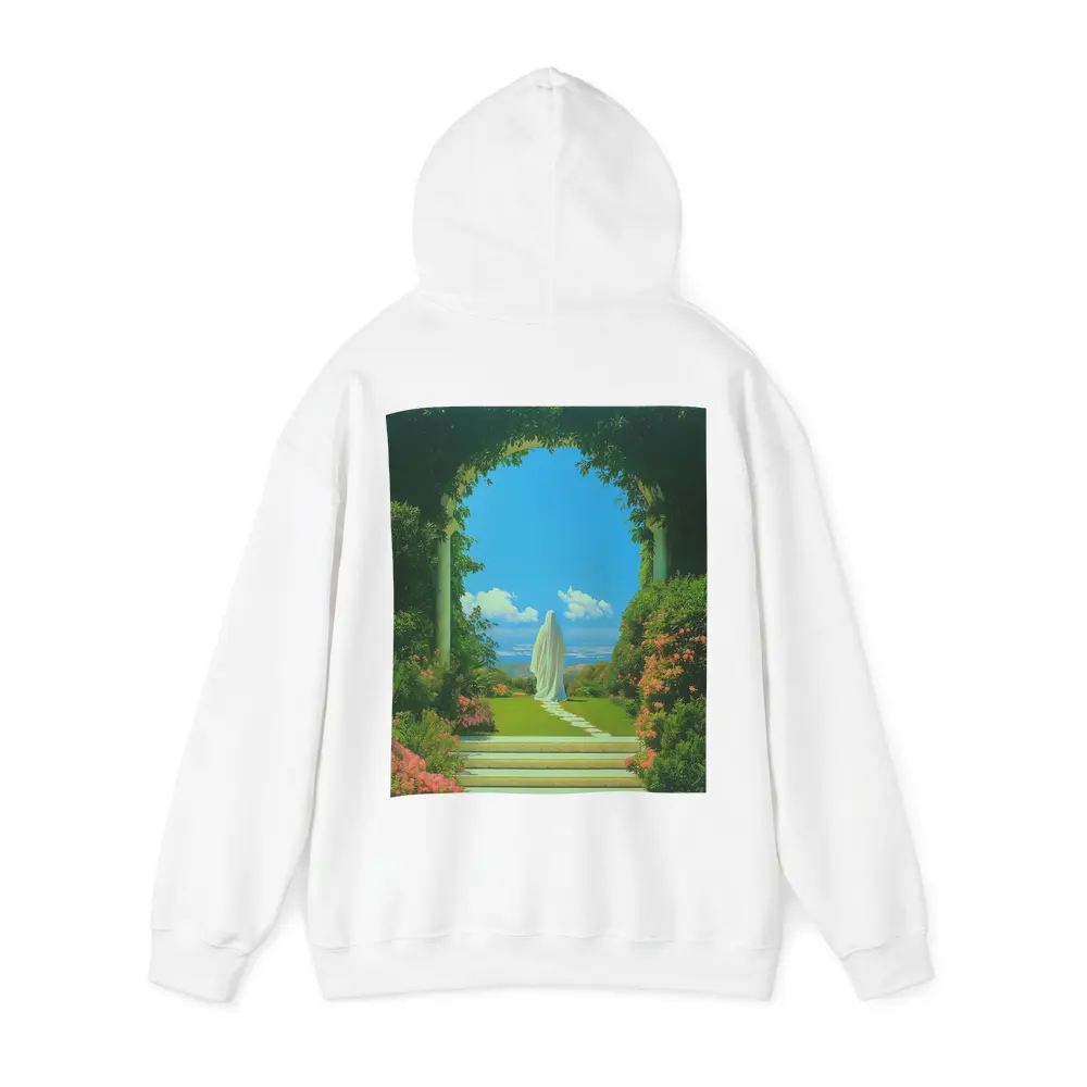 Robed Figure Garden Arch Surreal Art – Hoodies