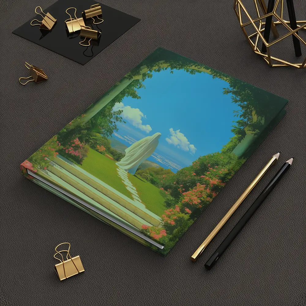 Robed Figure Garden Arch Surreal Art – Notebooks