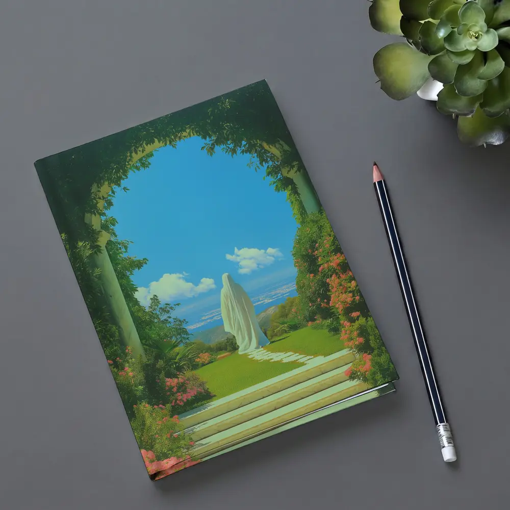 Robed Figure Garden Arch Surreal Art – Notebooks
