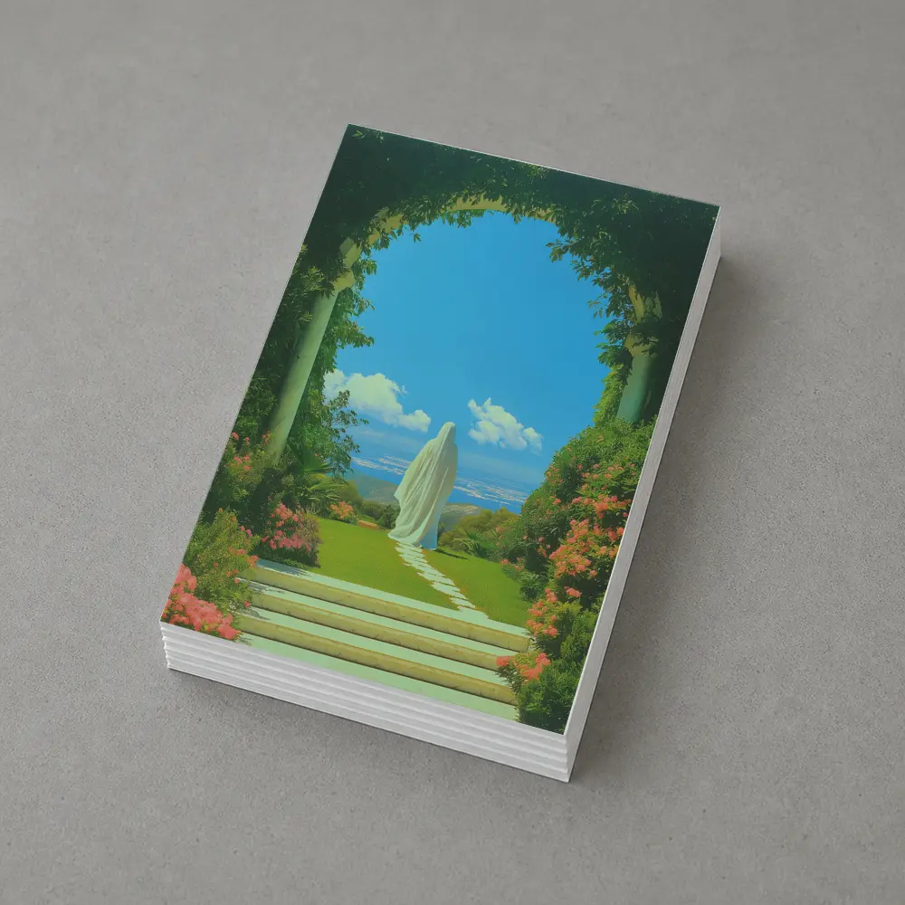 Robed Figure Garden Arch Surreal Art – Postcards