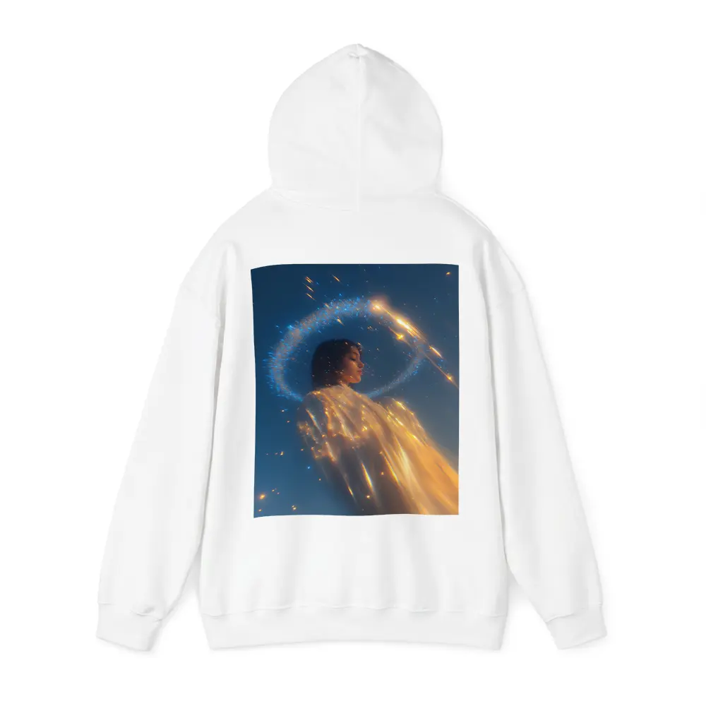 Angel Woman Golden Light Blue Sky – Hoodies