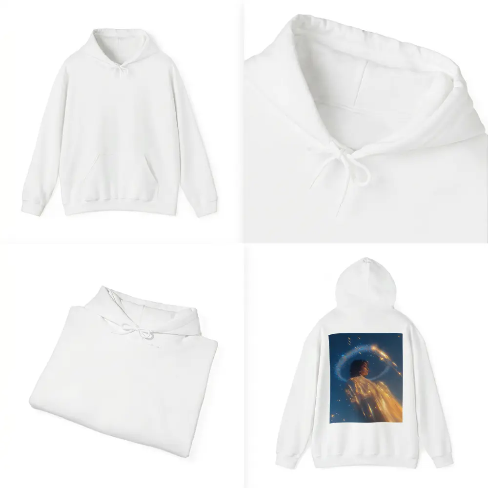 Angel Woman Golden Light Blue Sky – Hoodies