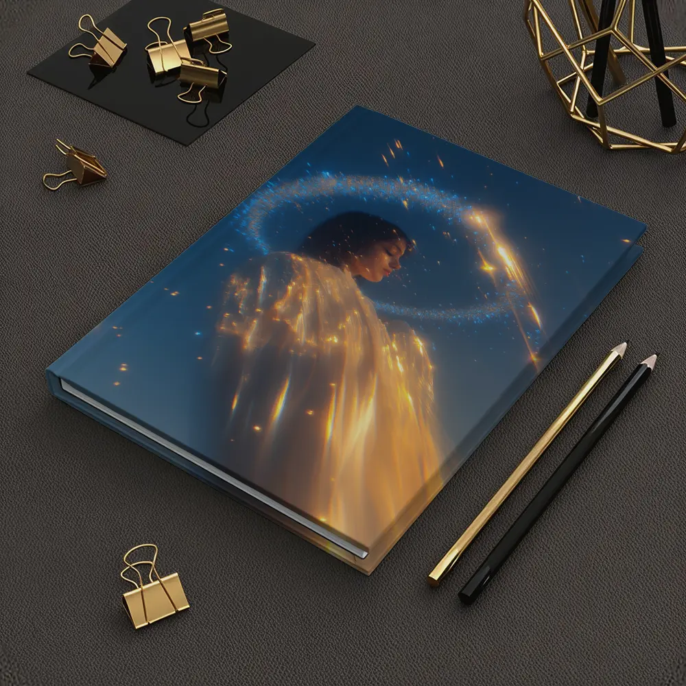 Angel Woman Golden Light Blue Sky – Notebooks