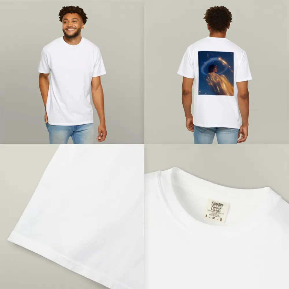 Angel Woman Golden Light Blue Sky – T-Shirts