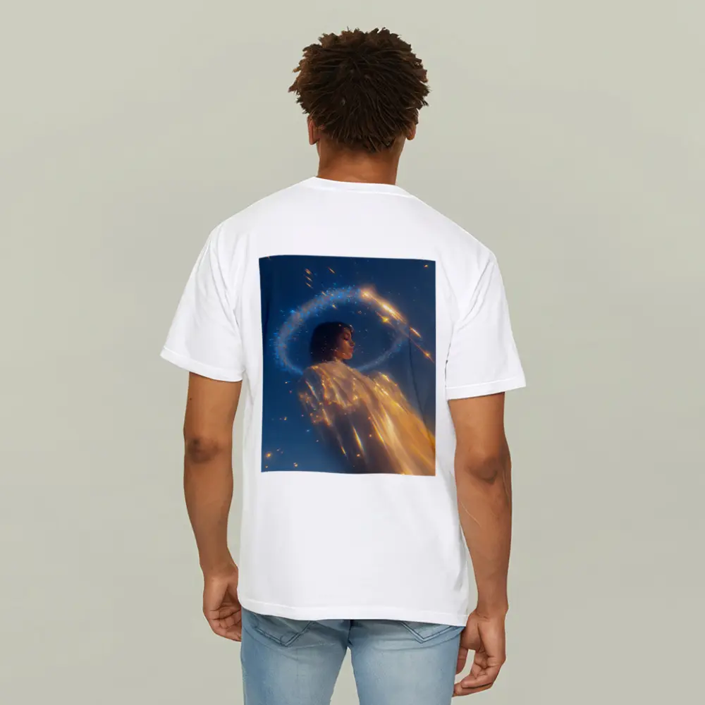 Angel Woman Golden Light Blue Sky – T-Shirts
