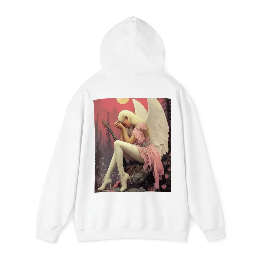Angel Girl Pink Dress Moonlit Forest – Hoodies
