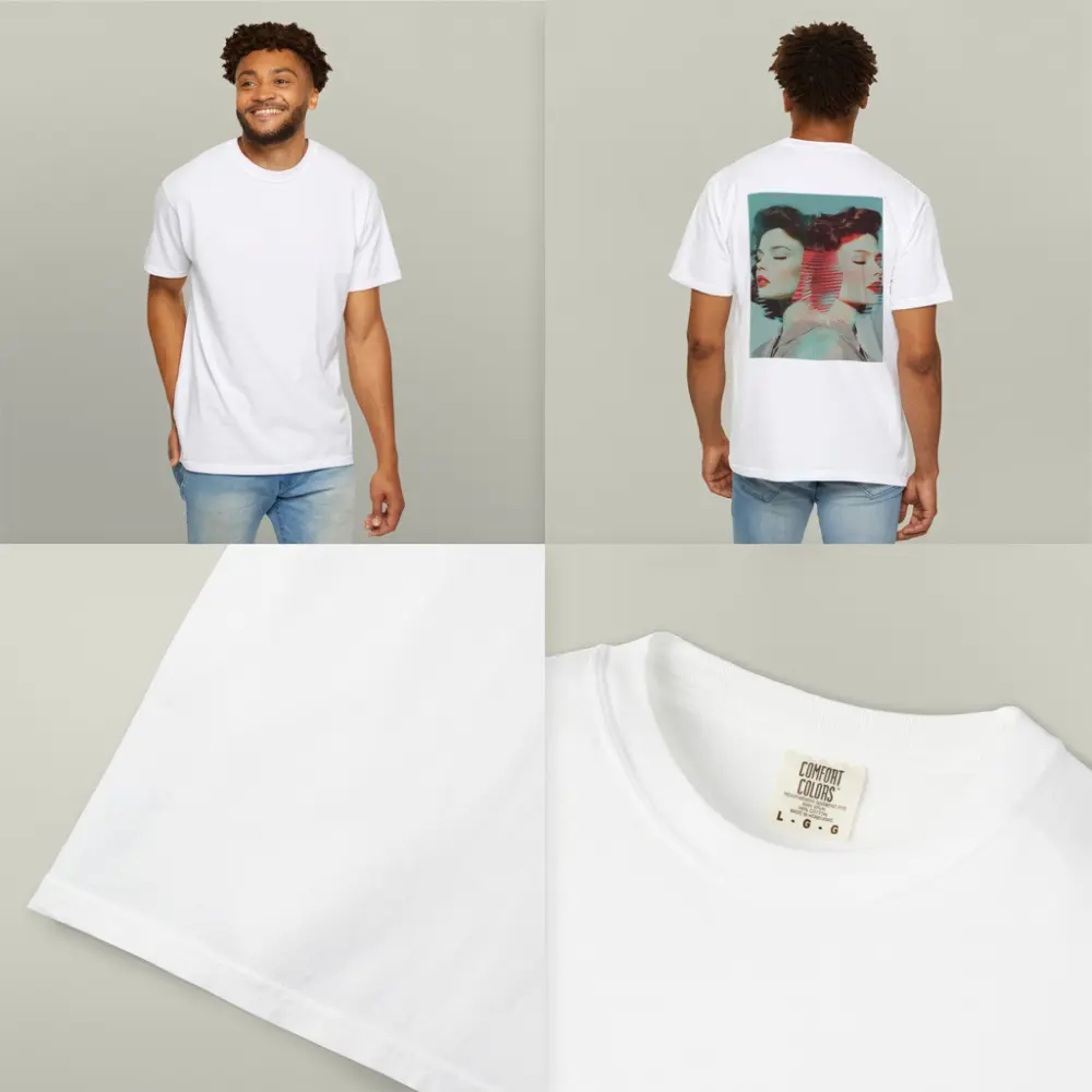 Retro Double Portrait Women Glitch Art – T-Shirts