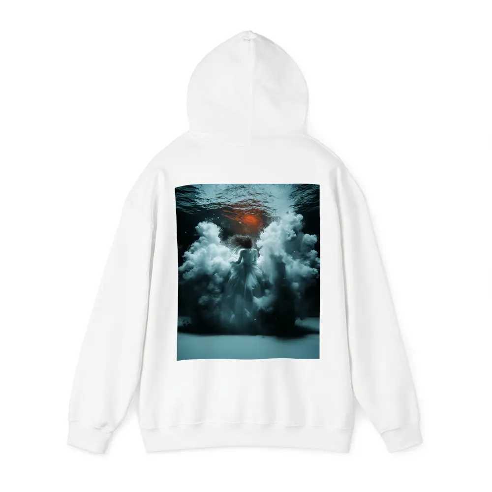 Woman In White Dress Underwater Dark Scene – Hoodies