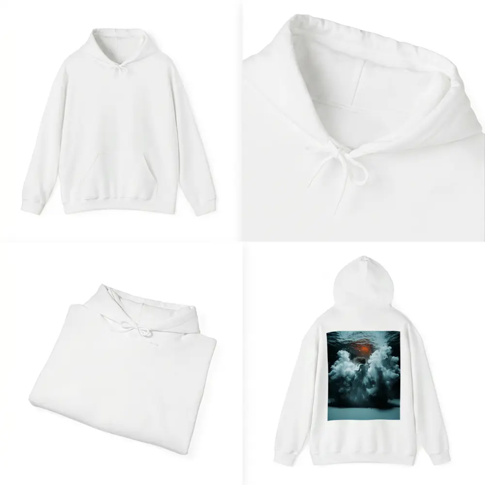 Woman In White Dress Underwater Dark Scene – Hoodies