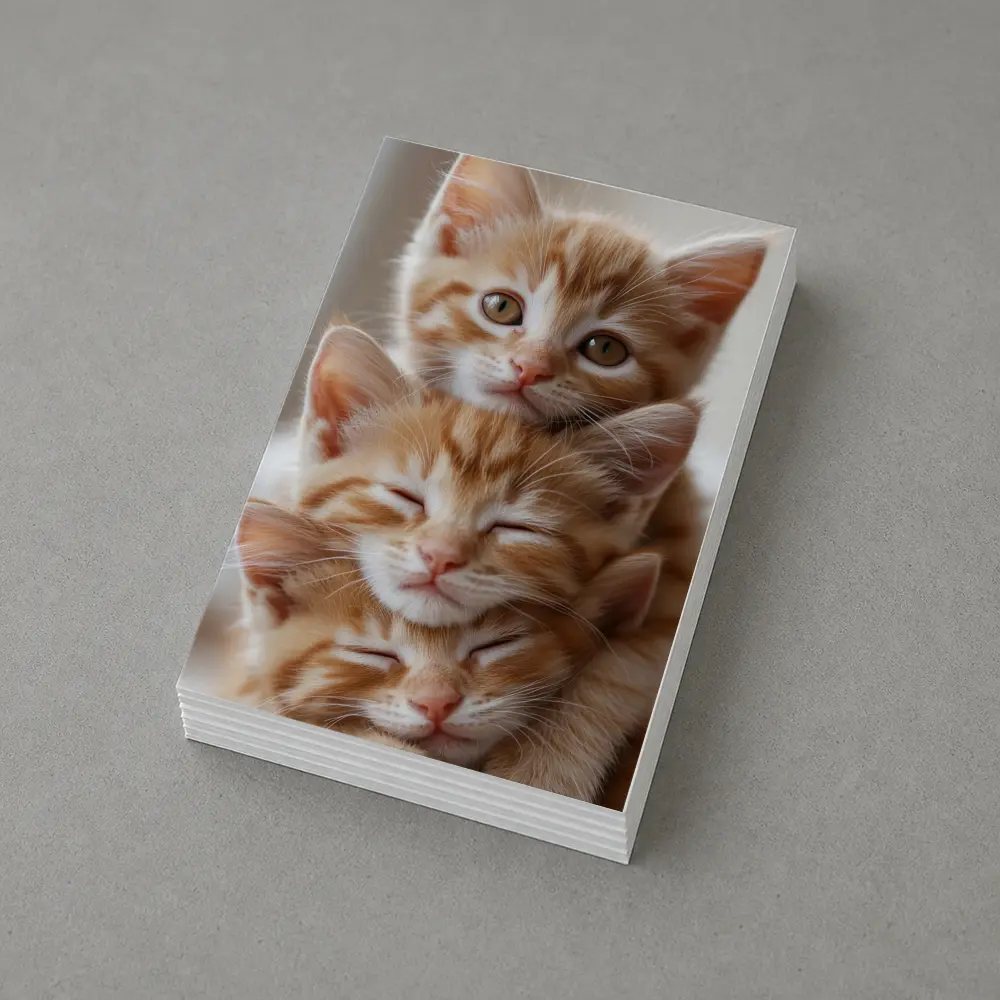 Two Orange Tabby Kittens Cuddling Together – Postcards