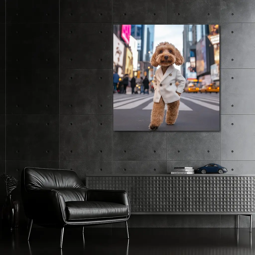 Cockapoo Dog White Coat New York City – Wall Art
