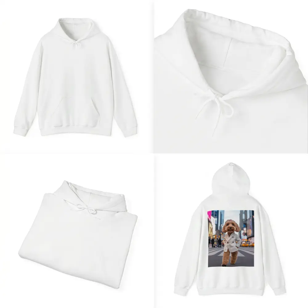 Cockapoo Dog White Coat New York City – Hoodies