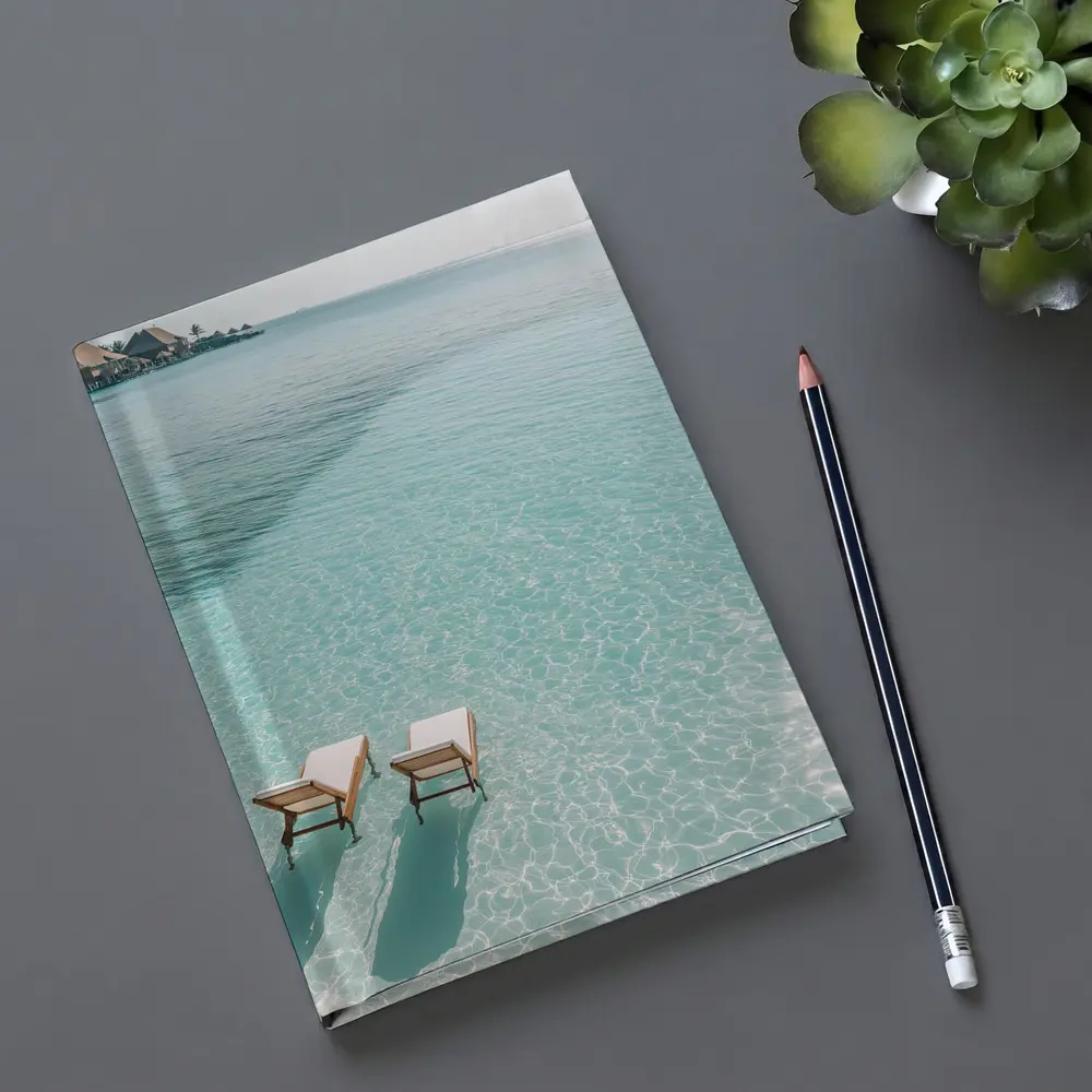 Two Sun Chairs Clear Turquoise Tropical Lagoon – Notebooks