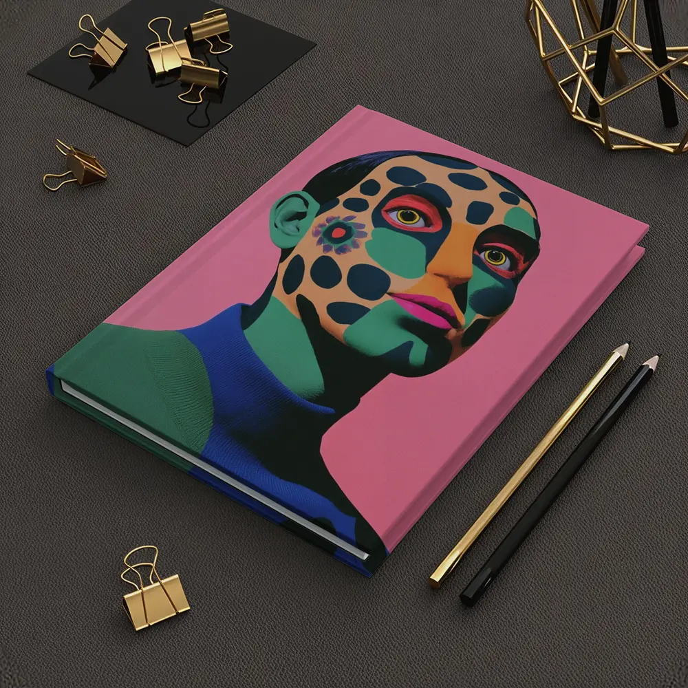 Pop Art Portrait Woman Pink Background – Notebooks