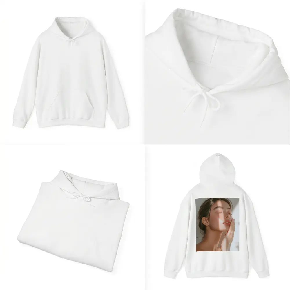 Woman Touching Face Soft Light Beauty – Hoodies