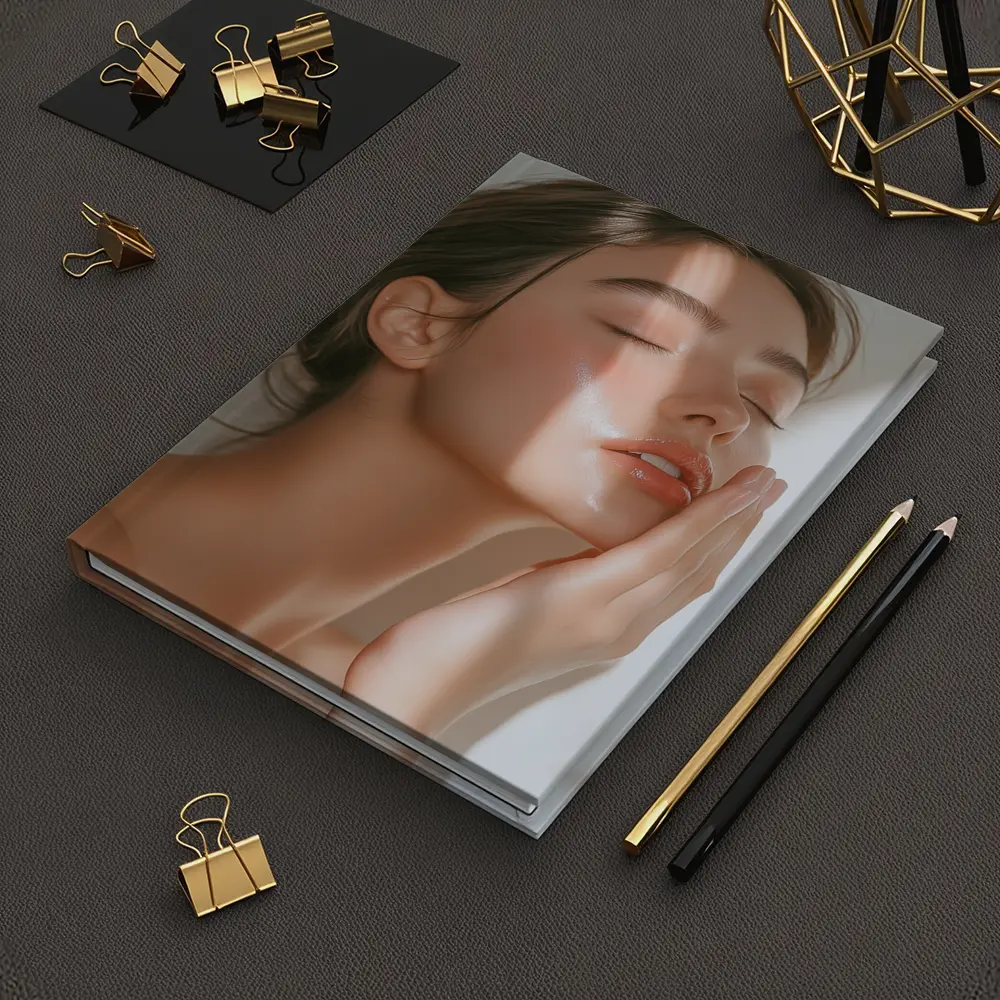 Woman Touching Face Soft Light Beauty – Notebooks