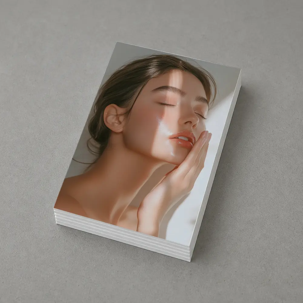 Woman Touching Face Soft Light Beauty – Postcards
