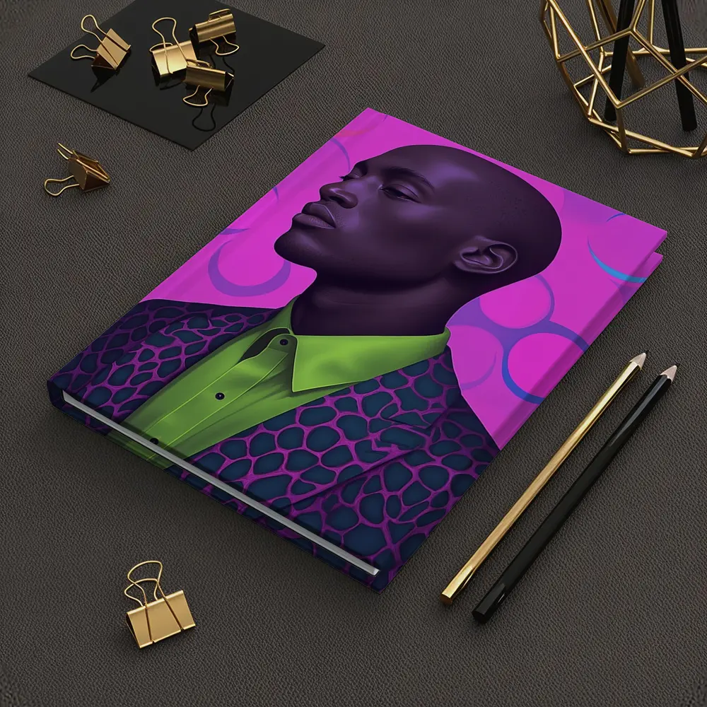 Man Portrait Pop Art Pink Background – Notebooks