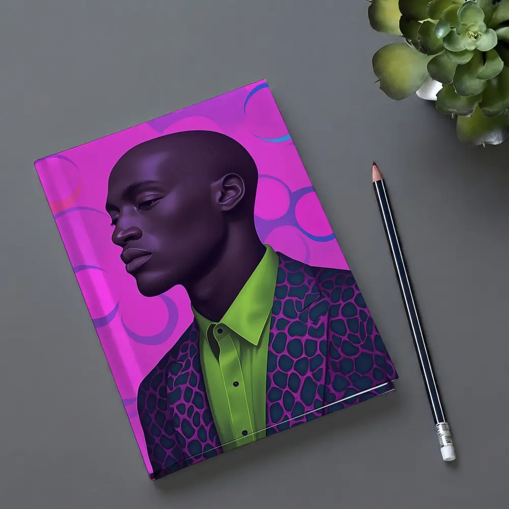 Man Portrait Pop Art Pink Background – Notebooks