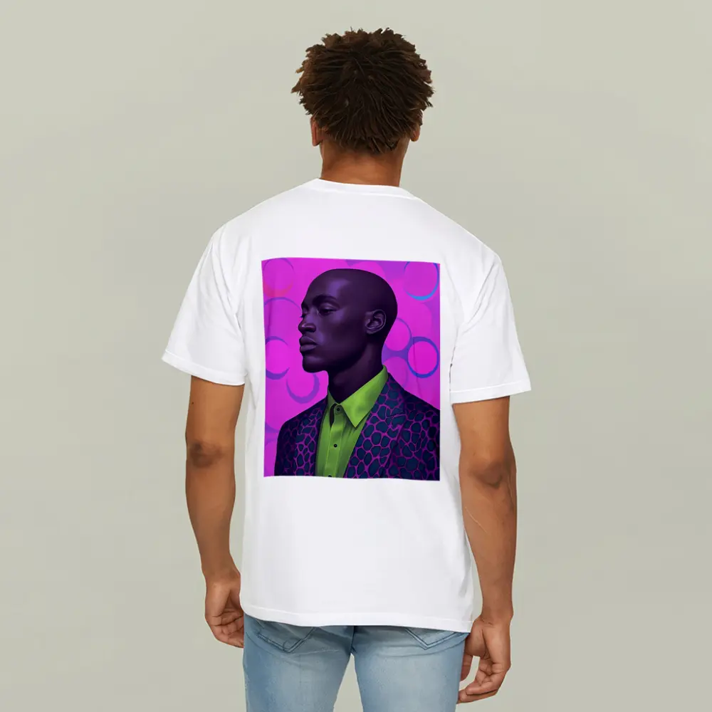 Man Portrait Pop Art Pink Background – T-Shirts