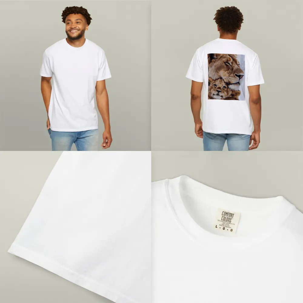Lioness And Cub Close Up Snow – T-Shirts