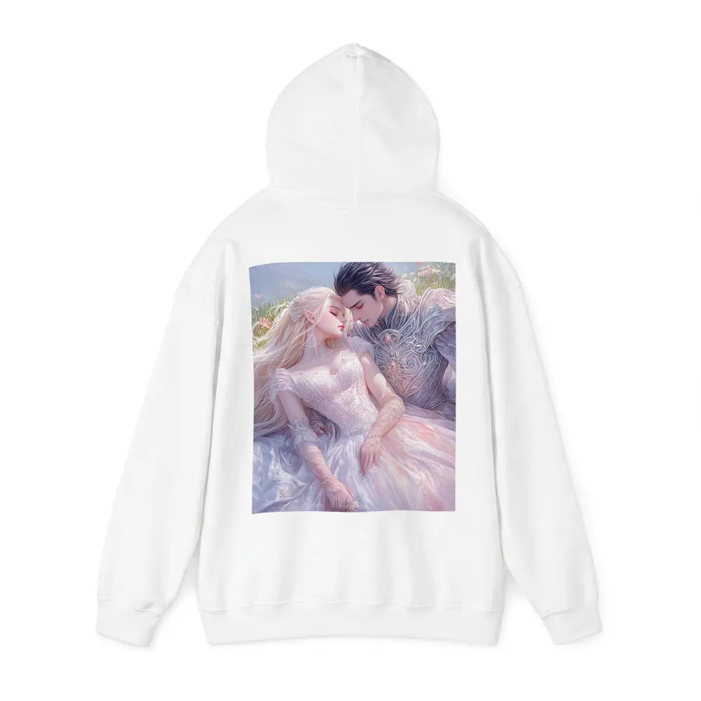 Fantasy Elf Couple Romantic Floral Meadow Art – Hoodies