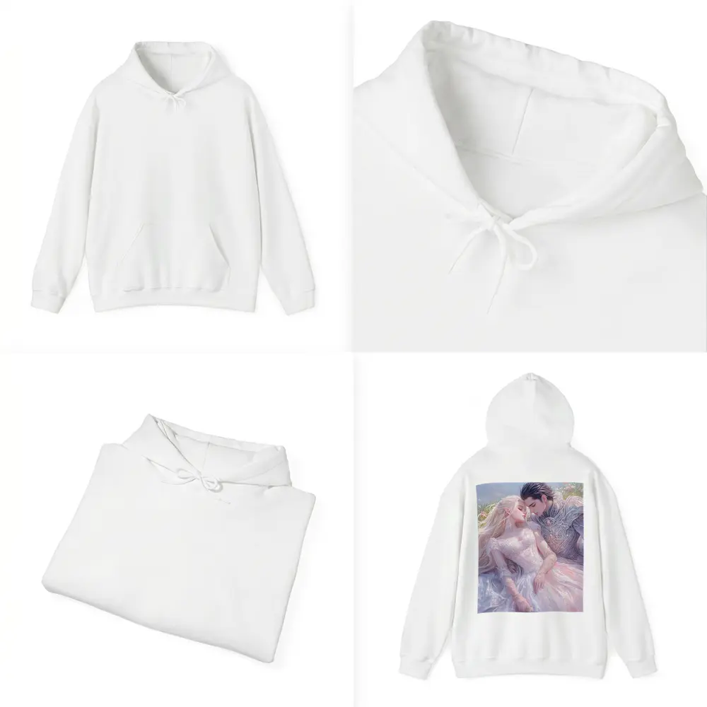 Fantasy Elf Couple Romantic Floral Meadow Art – Hoodies