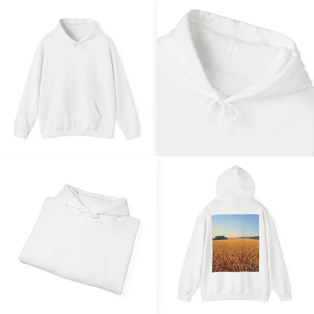 Golden Wheat Field Clear Summer Sky – Hoodies