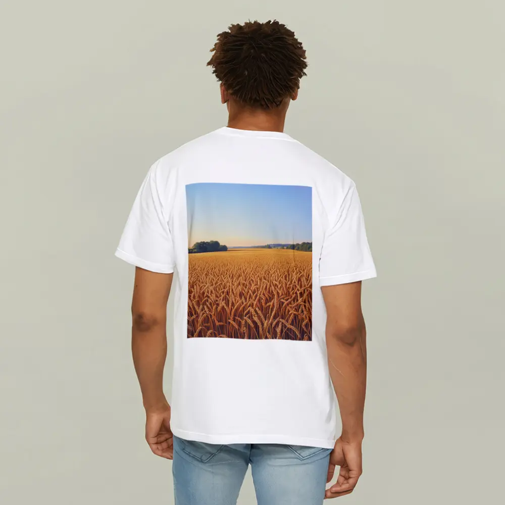 Golden Wheat Field Clear Summer Sky – T-Shirts
