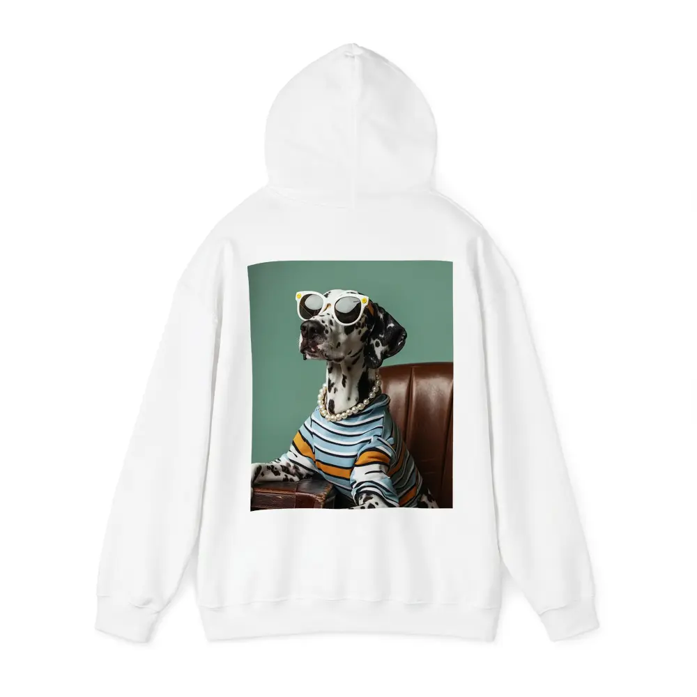 Dalmatian Dog Wearing Sunglasses Pearl Necklace – Hoodies
