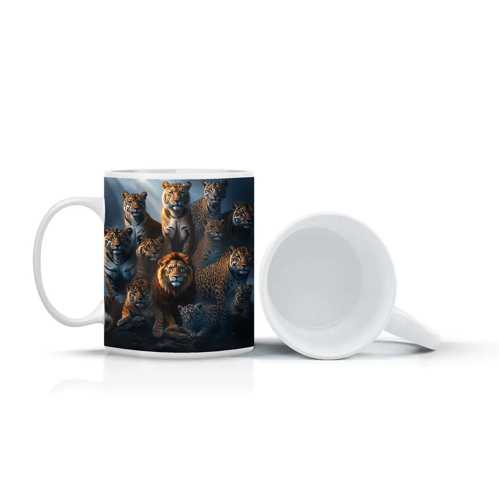 Lions Tigers Leopards Big Cats Dark Misty – Mugs