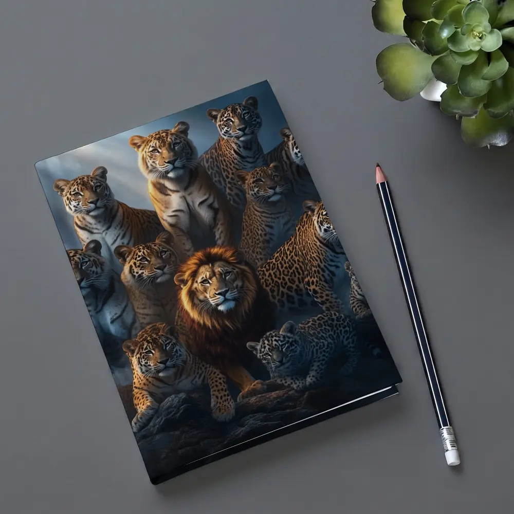 Lions Tigers Leopards Big Cats Dark Misty – Notebooks