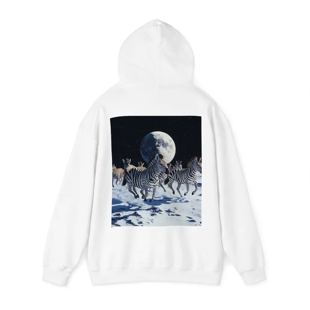 Zebras Running on Moon Starry Night – Hoodies