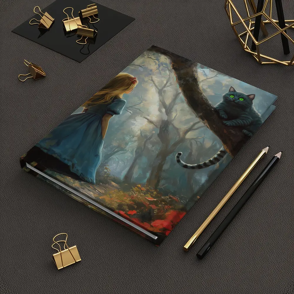 Alice And Cheshire Cat Dark Fantasy Forest – Notebooks
