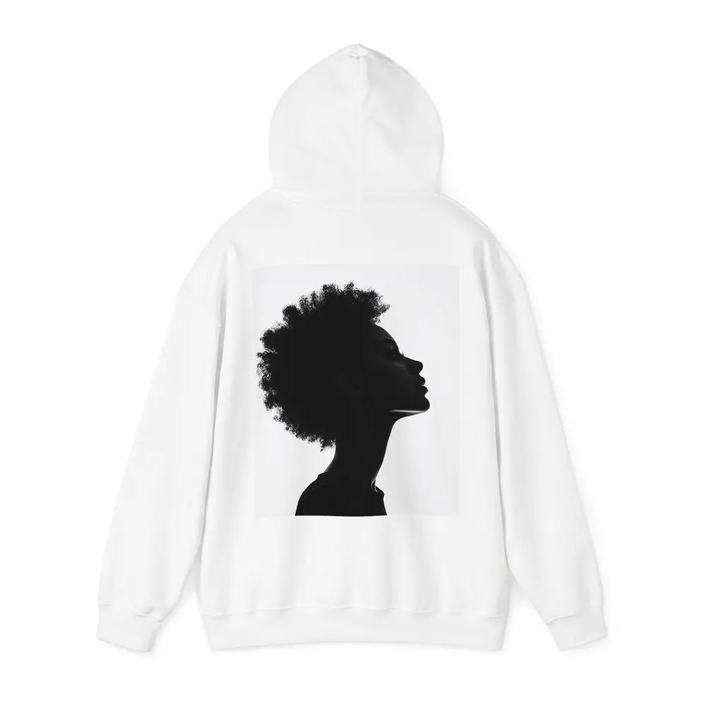 Black Silhouette Woman Profile Natural Hair – Hoodies