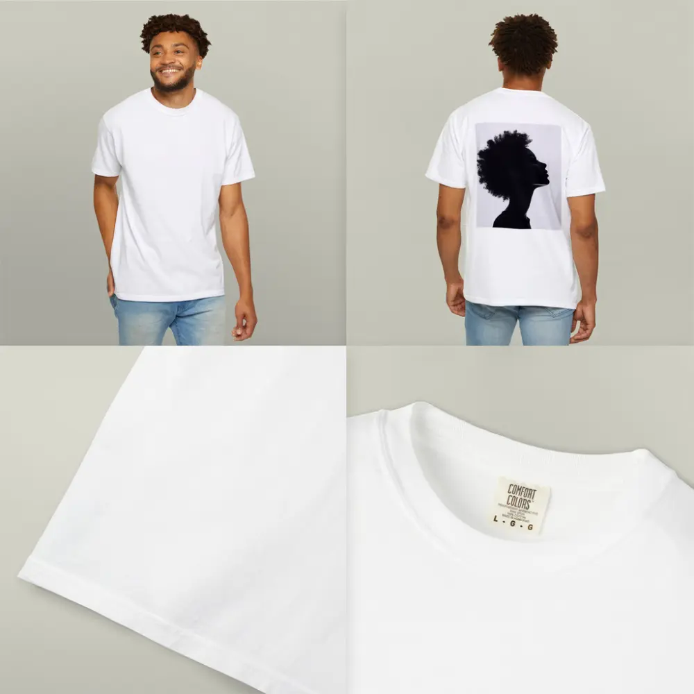 Black Silhouette Woman Profile Natural Hair – T-Shirts