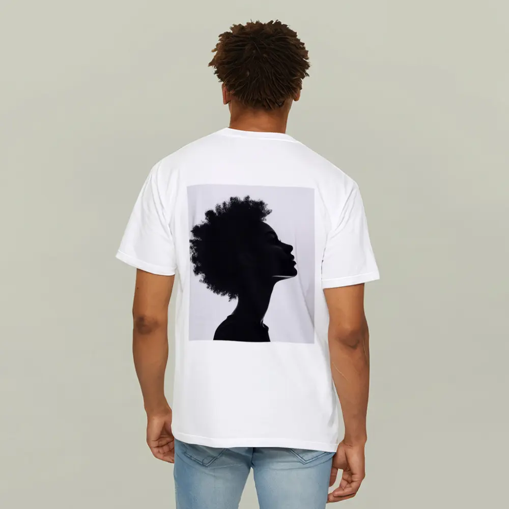 Black Silhouette Woman Profile Natural Hair – T-Shirts