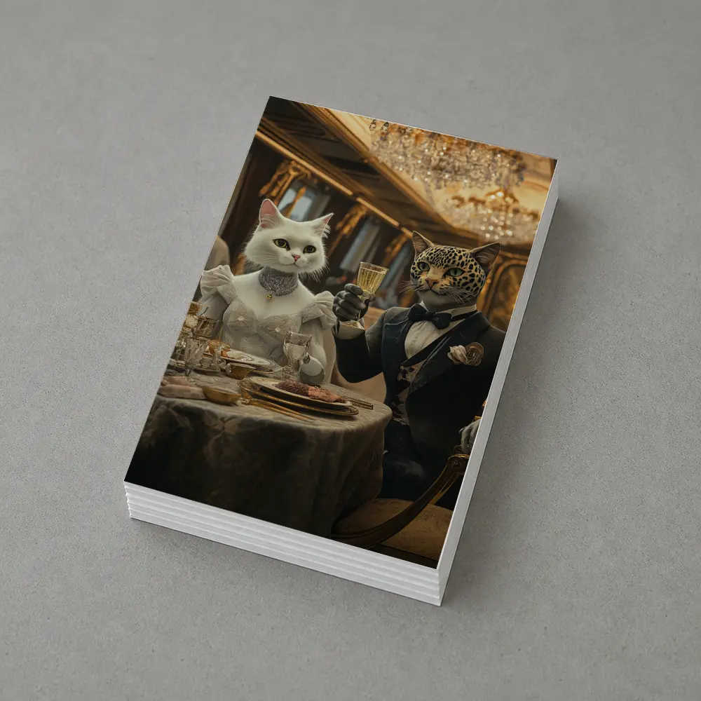 White Cat Leopard Fine Dining Luxury Interior – Postcards