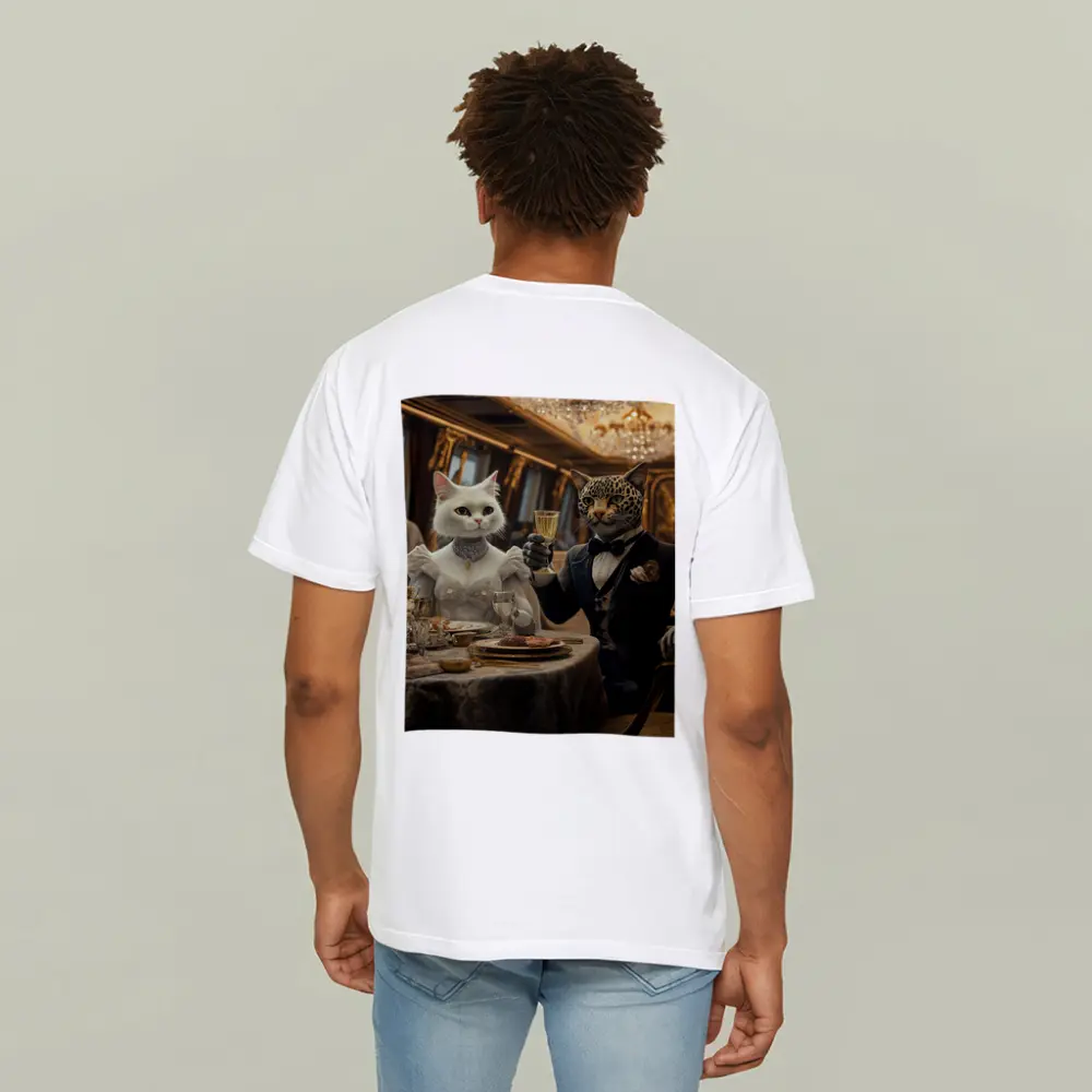 White Cat Leopard Fine Dining Luxury Interior – T-Shirts