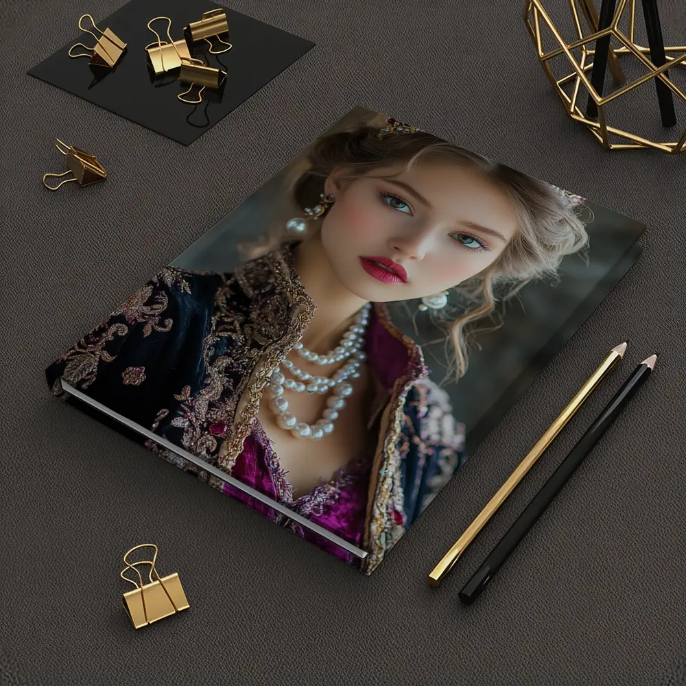Young Queen Portrait with Ruby Crown – Notebooks