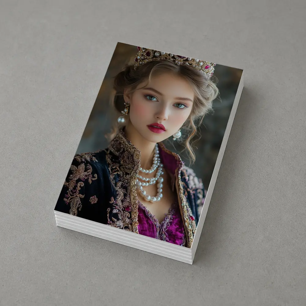 Young Queen Portrait with Ruby Crown – Postcards