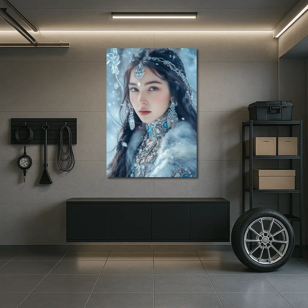 Ice Queen Fantasy Portrait Winter Snow – Wall Art