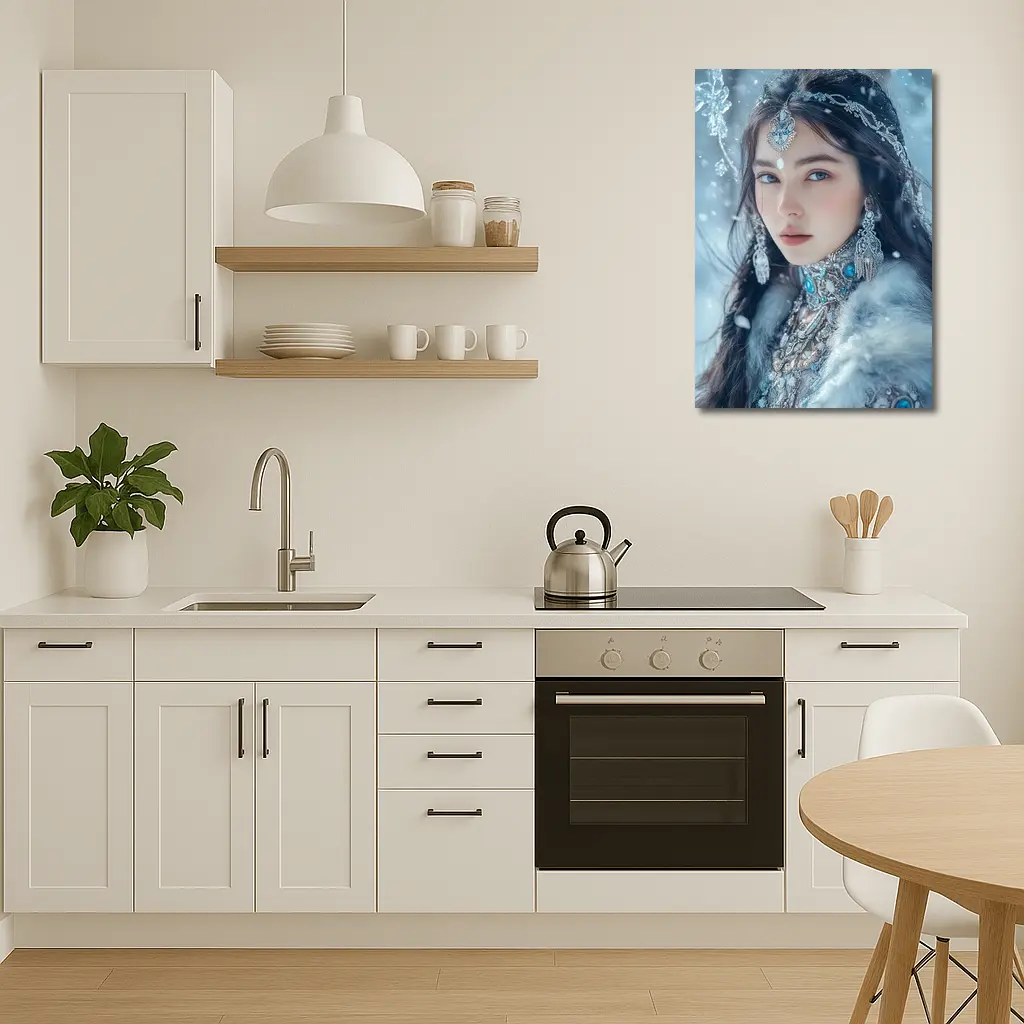 Ice Queen Fantasy Portrait Winter Snow – Wall Art