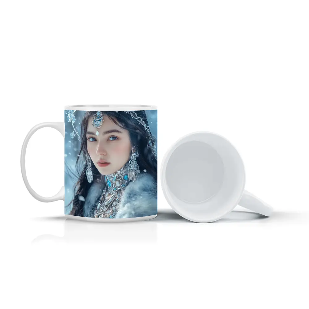 Ice Queen Fantasy Portrait Winter Snow – Mugs